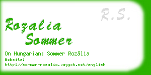 rozalia sommer business card